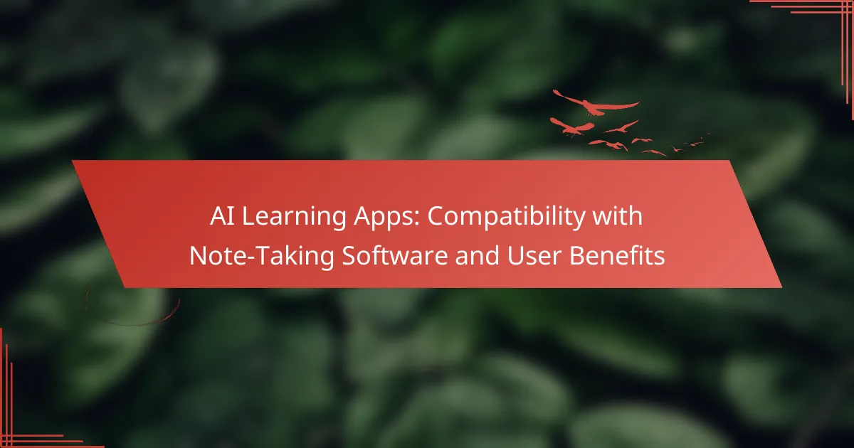 AI Learning Apps: Compatibility with Note-Taking Software and User Benefits