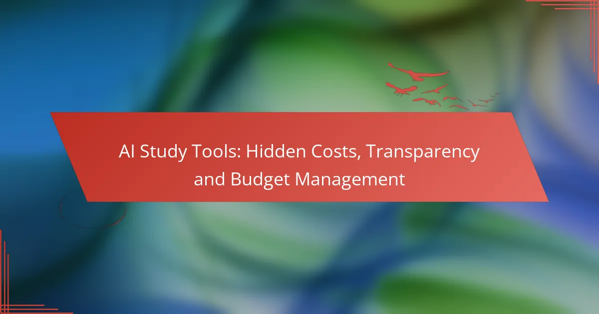 AI Study Tools: Hidden Costs, Transparency and Budget Management