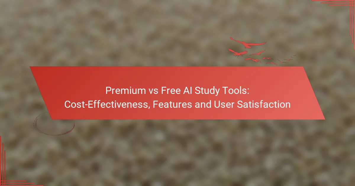 Premium vs Free AI Study Tools: Cost-Effectiveness, Features and User Satisfaction