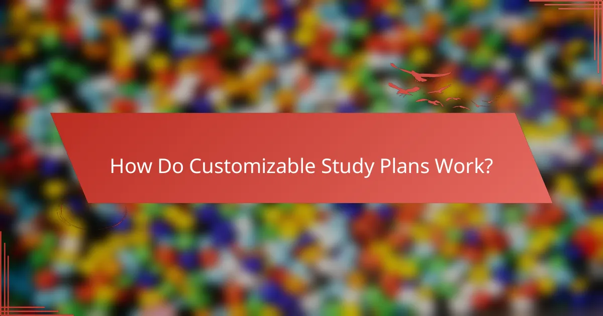 How Do Customizable Study Plans Work?