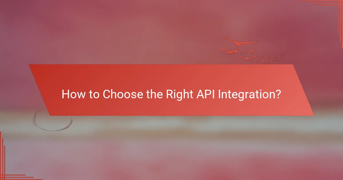 How to Choose the Right API Integration?