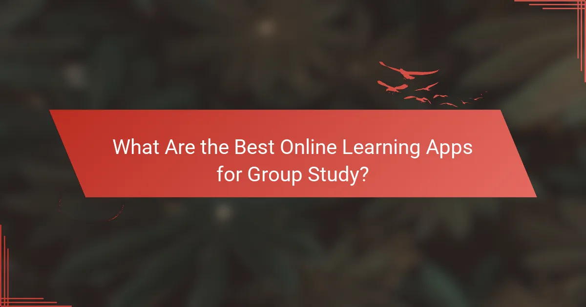 What Are the Best Online Learning Apps for Group Study?