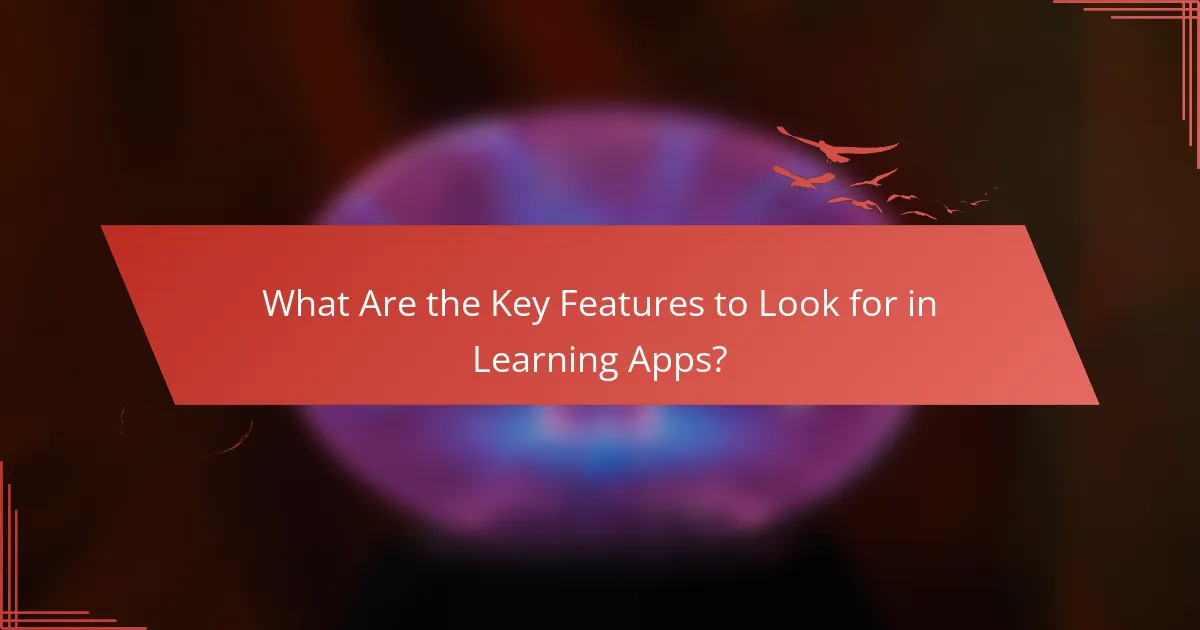 What Are the Key Features to Look for in Learning Apps?