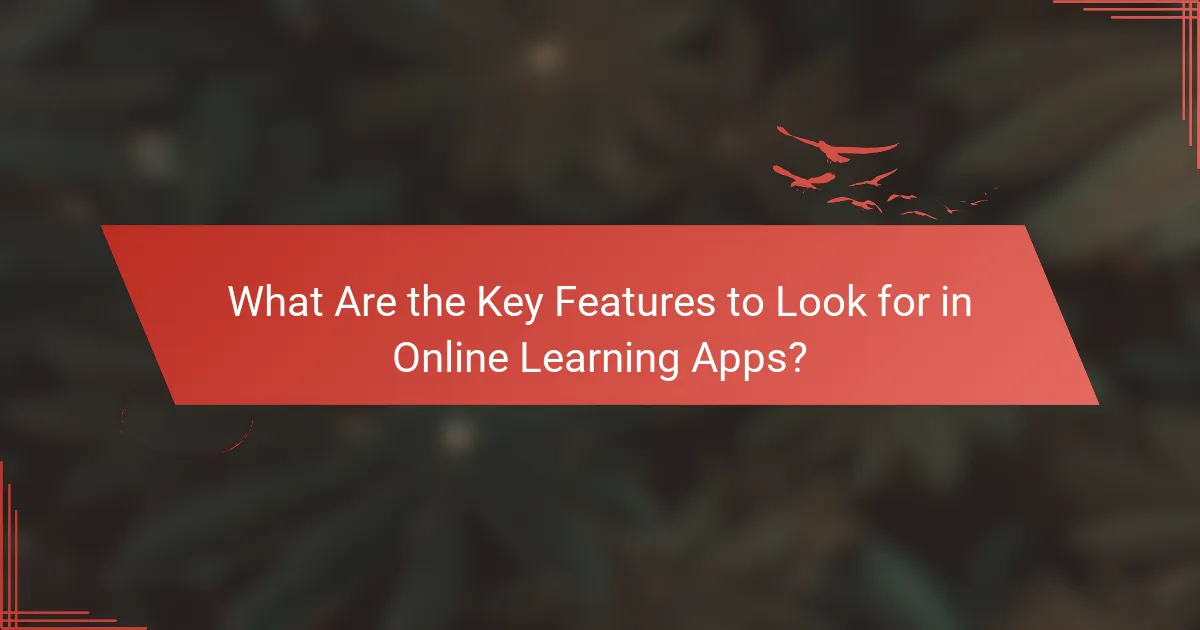What Are the Key Features to Look for in Online Learning Apps?