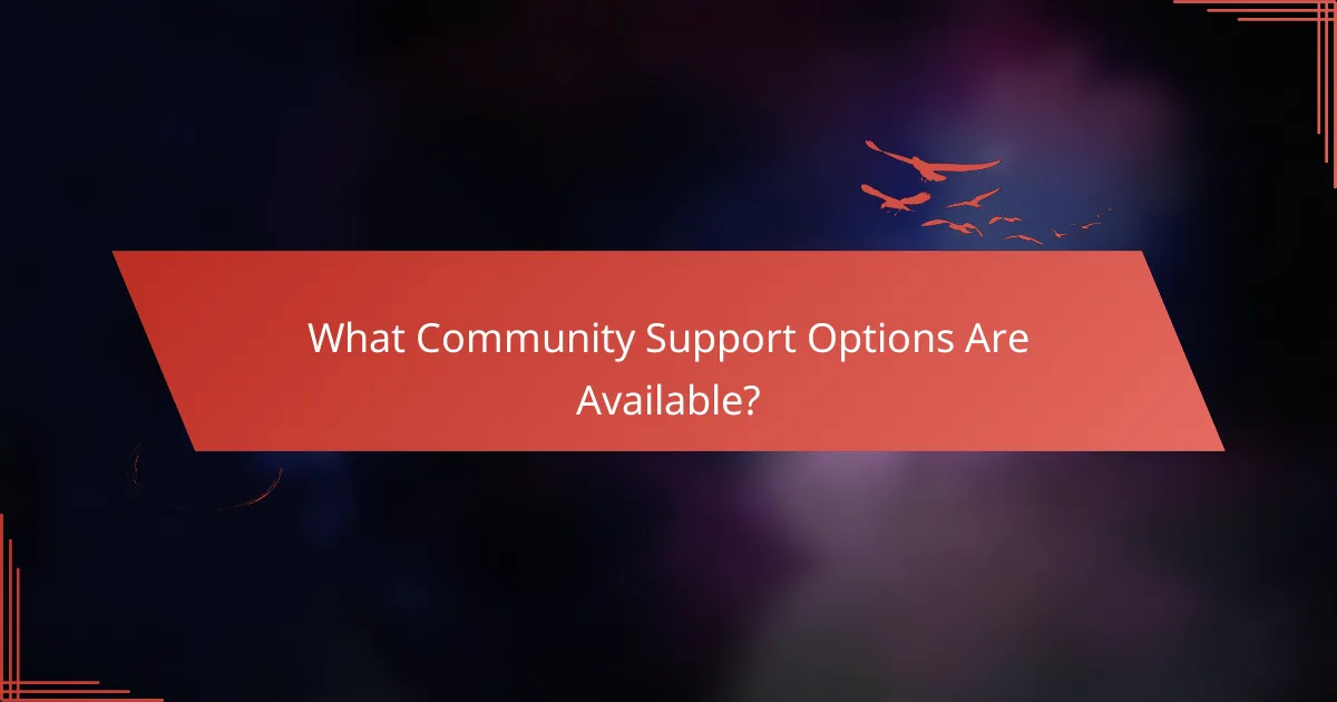 What Community Support Options Are Available?