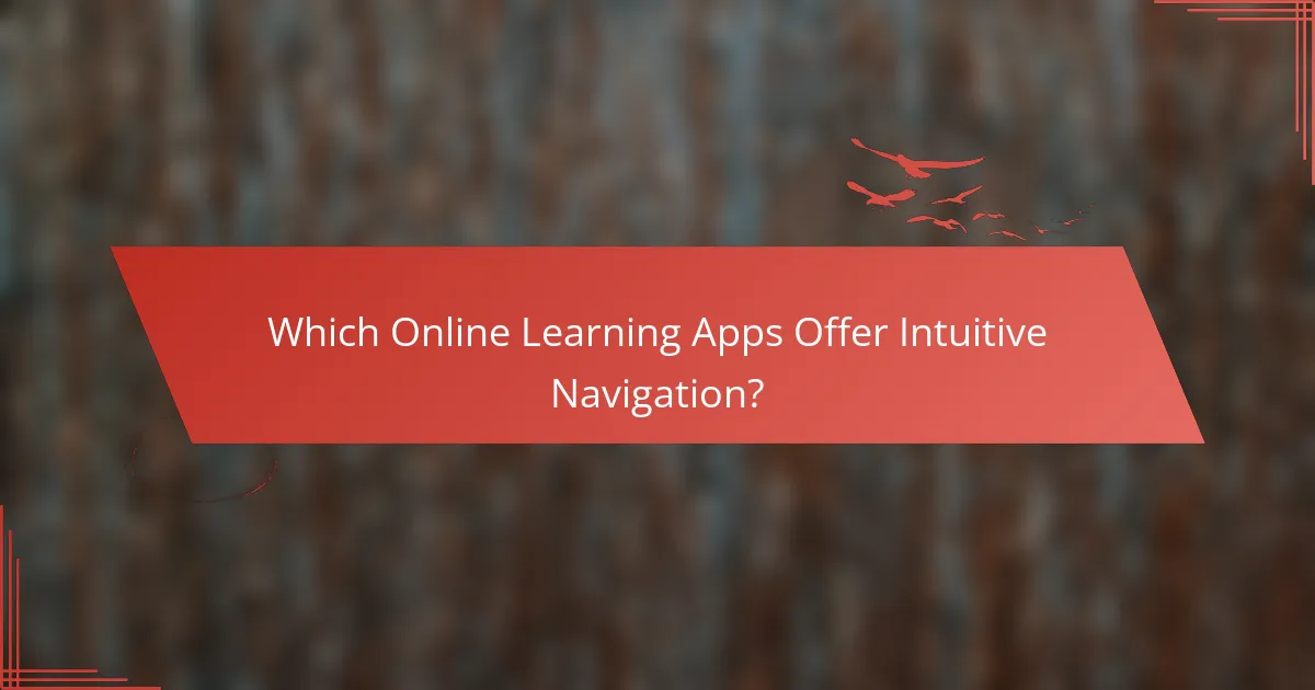 Which Online Learning Apps Offer Intuitive Navigation?