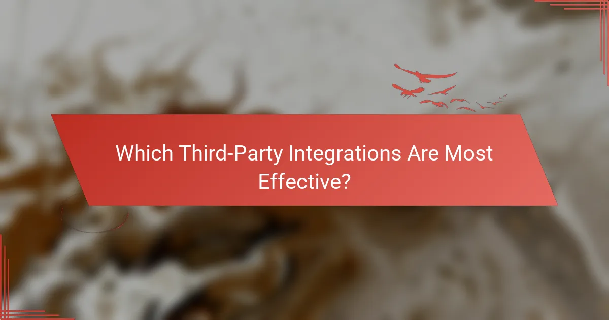 Which Third-Party Integrations Are Most Effective?